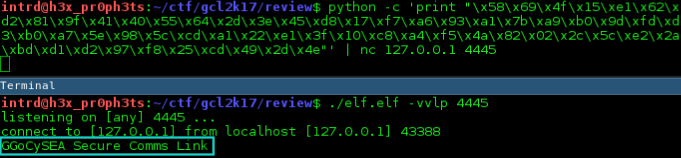 GCL-Prequals 2017 : Sniffing GGoCySEA Agent Comms Link (rev part)